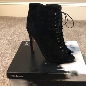 Dolce Vita peep toe lace up bootie